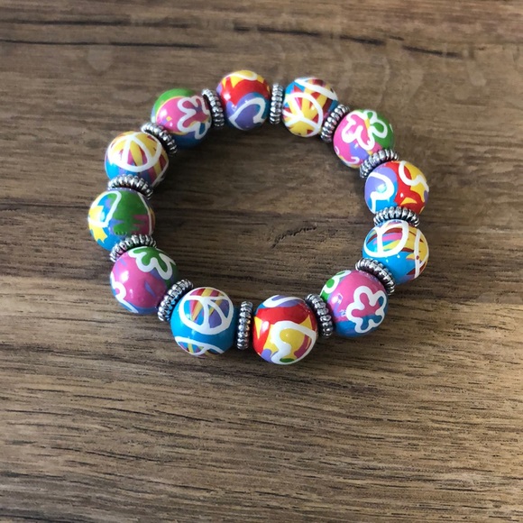 Angela Moore Jewelry - Angela Moore peace and flowers bracelet Angela Moore Jewelry - Angela Moore peace and flowers bracelet